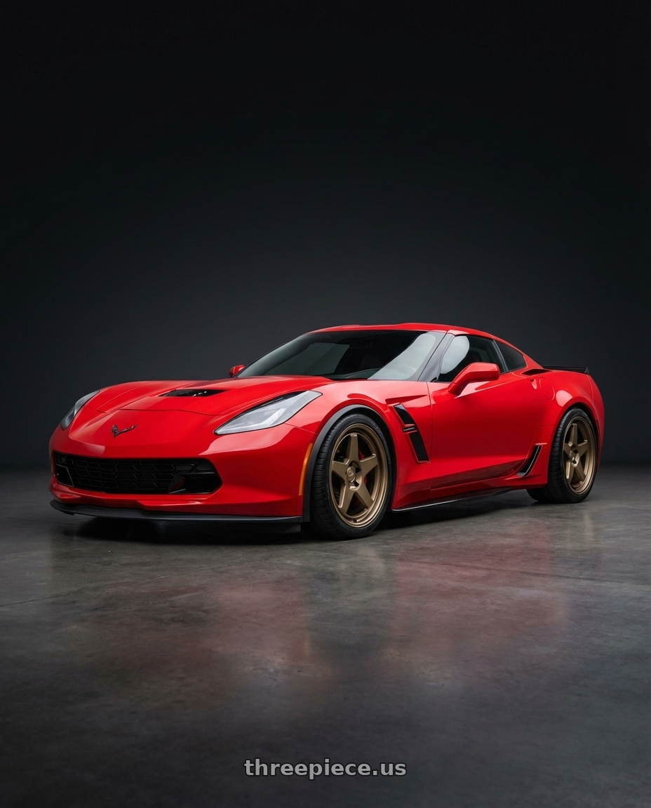 2019 corvette grandsport with Kansei K12B KNP 5X120 18x9 35 Bronze wheels