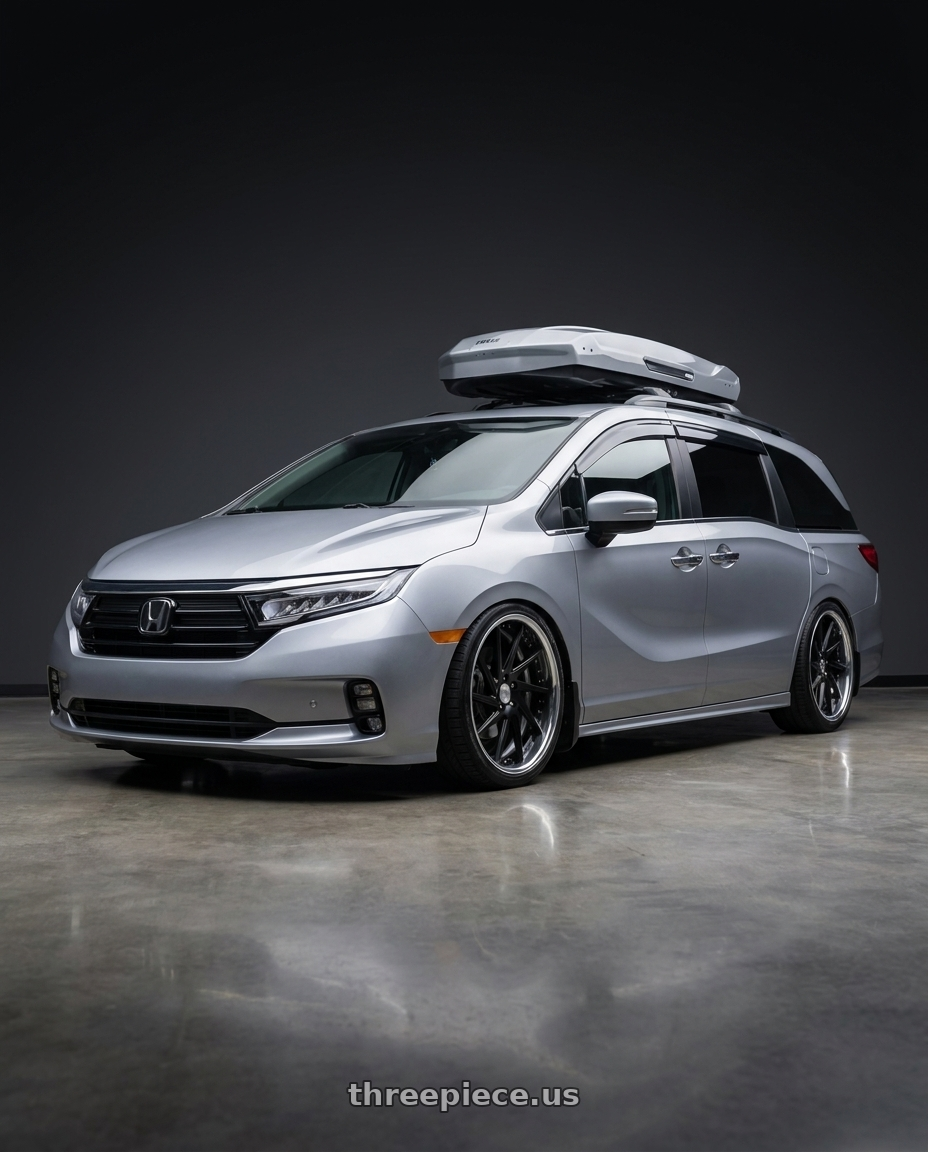 2024 Honda Odyssey with Work Gnosis Cvs 5x120 20x8.5+45 W Disk Matte Black wheels