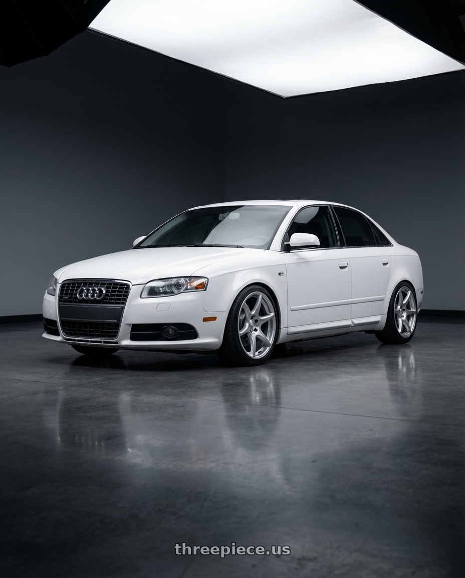 2010 Audi A4 B7 with Kansei K11S Tandem 5X112 18x8.5 35 Hyper Silver wheels
