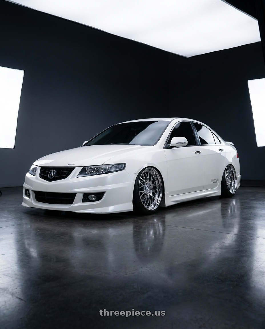 2006 Acura TSX with KATANA RACING HR05 5x114.3 18x9.5 +38 Chrome wheels