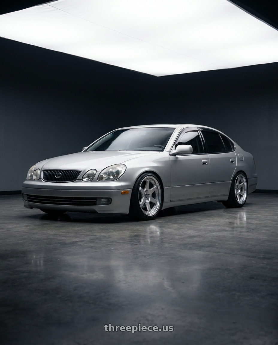 2001 lexus gs300 with ESR Wheels APEX SERIES APX6 5x114.3 19x11 +36 Hyper Silver wheels