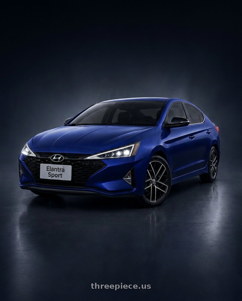 2020 Hyundai Elantra Sport with Axe AX6.0 5x127/5x139.7 22X12 -44 GLOSS BLACK MILLED wheels