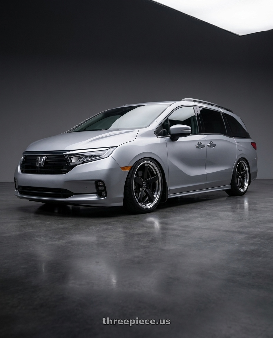 2024 honda odyssey with Work Zeast St2 5x120 20x8+45 A Disk Matte Black wheels