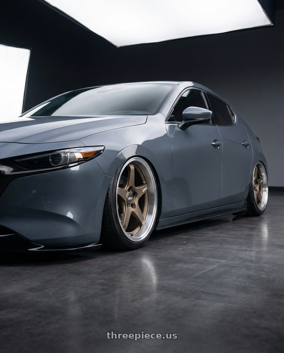 2023 Mazda Mazda3 Turbo with ESR Wheels APEX SERIES AP5 5x114.3 18x10.5 +22 Matte Bronze wheels