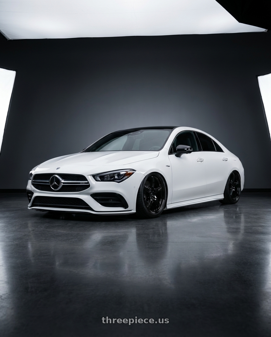 2023 Mercedes-Benz CLA C118 with Gram Lights 57CR 5x112 19x10.5+22 Glossy Black wheels