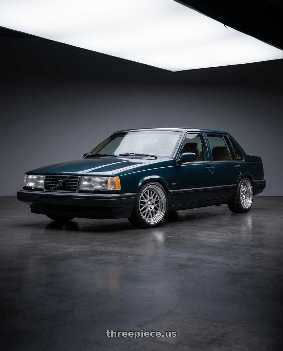 1991 volvo 940 se with Work Meister M1 3p 5x108 16x6.5+24 O Disk Silver wheels