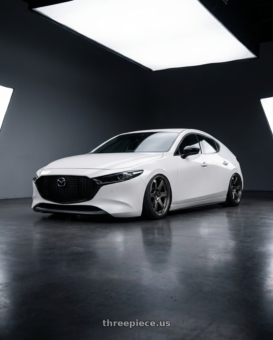 2025 Mazda 3 with Volk Racing TE37 Saga SL 5x120 18x9.5+20 Pressed Graphite wheels