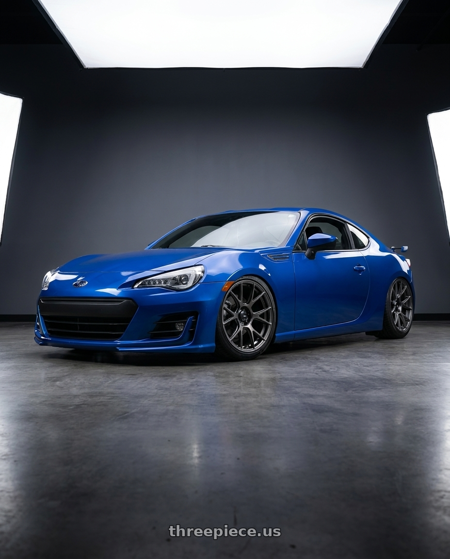 2017 Subaru BRZ with Konig Ampliform 5x100 17x9+40 Dark Metallic Graphite wheels