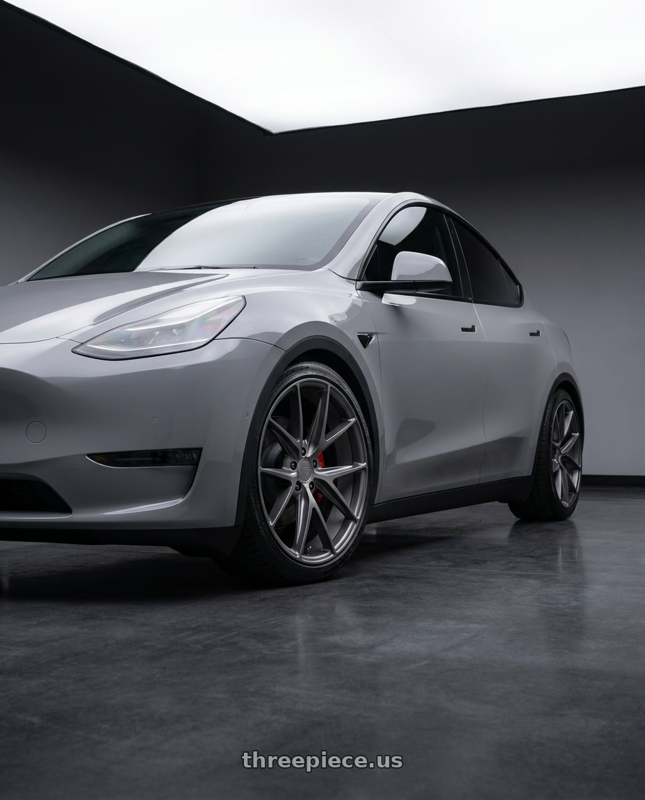 2024 Tesla Model Y Nardo with Niche 1PC M116 MISANO 5X112 20X10 +40 MATTE GUN METAL wheels