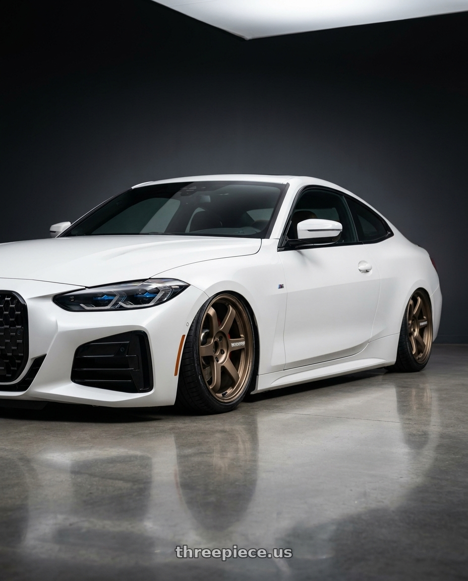 2025 BMW 4-series  with Volk Racing TE37 Ultra M Spec 5x112 19x9.5+23 19x10.5+35 Bronze Almite Toyota Supra MK5 Spec wheels