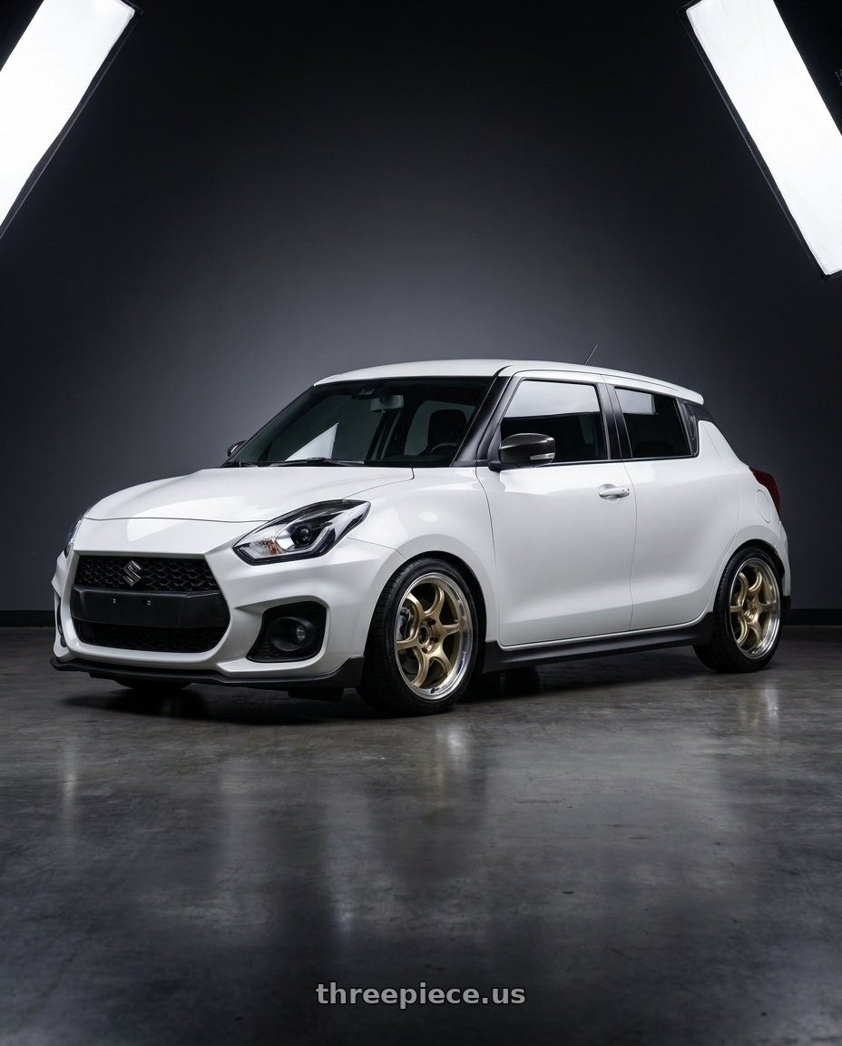 2019 Suzuki Swift sport with Advan Racing RG-D2 5x114.3 17x7.5 +48 MACHINING & CHAMPAGNE GOLD wheels