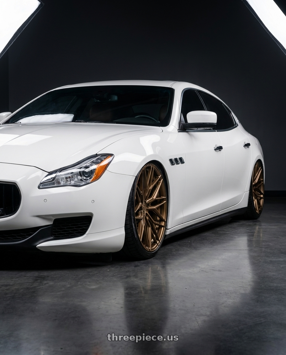 2014 maserati quattroporte gts  with Rohana RFX17 5x114.3 20x10.5+38 Gloss Bronze wheels