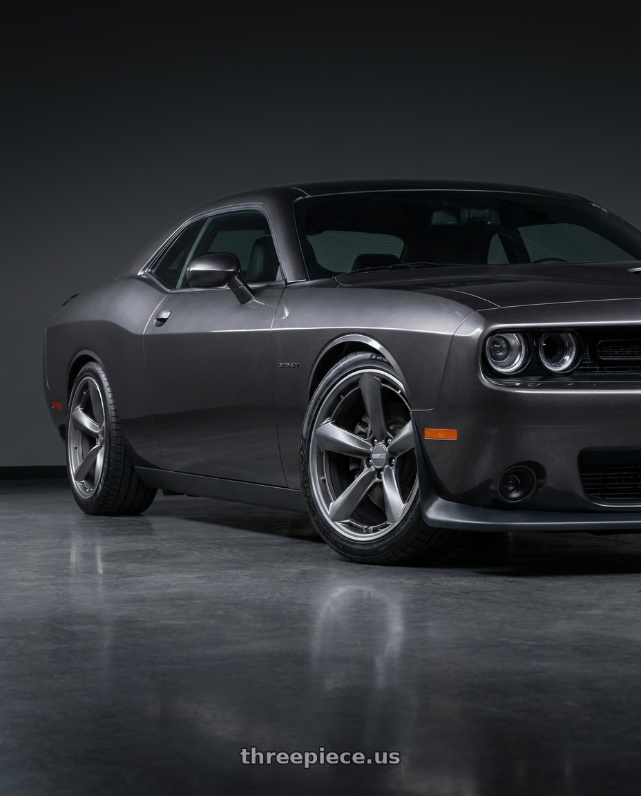 2021 Dodge Challenger R T with American Racing TTF 5X115 20X11 -6 MATTE ANTHRACITE W/ MACHINED LIP wheels