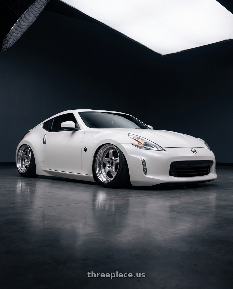 2018 Nissan 370z with Work Meister S1 3P 5x114.3 19x11+11 T Disk Bright Buff Finish wheels