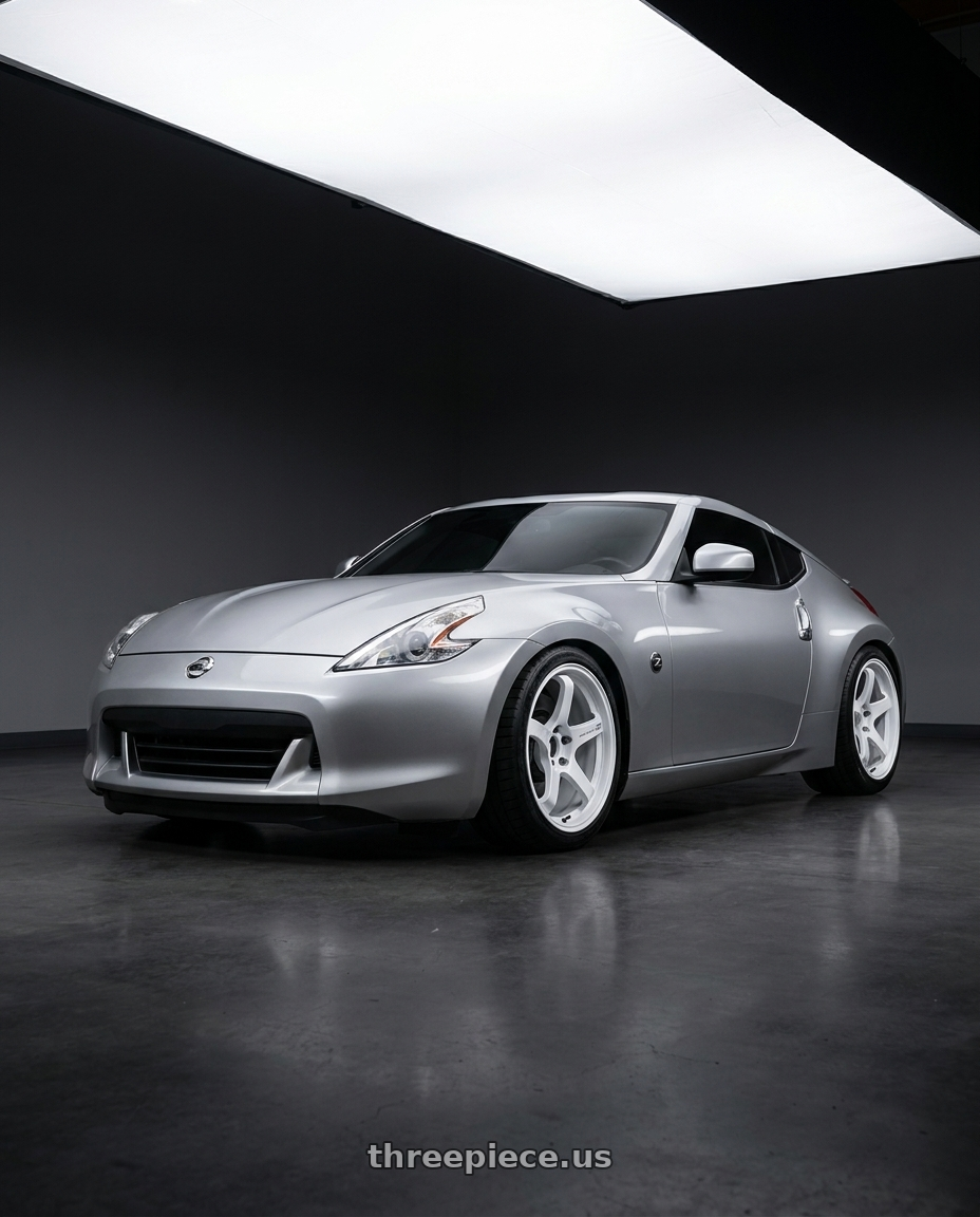 2009 Nissan 370z with Advan Racing GT BEYOND 5x114.3 18x10.5 +15 RACING WHITE wheels