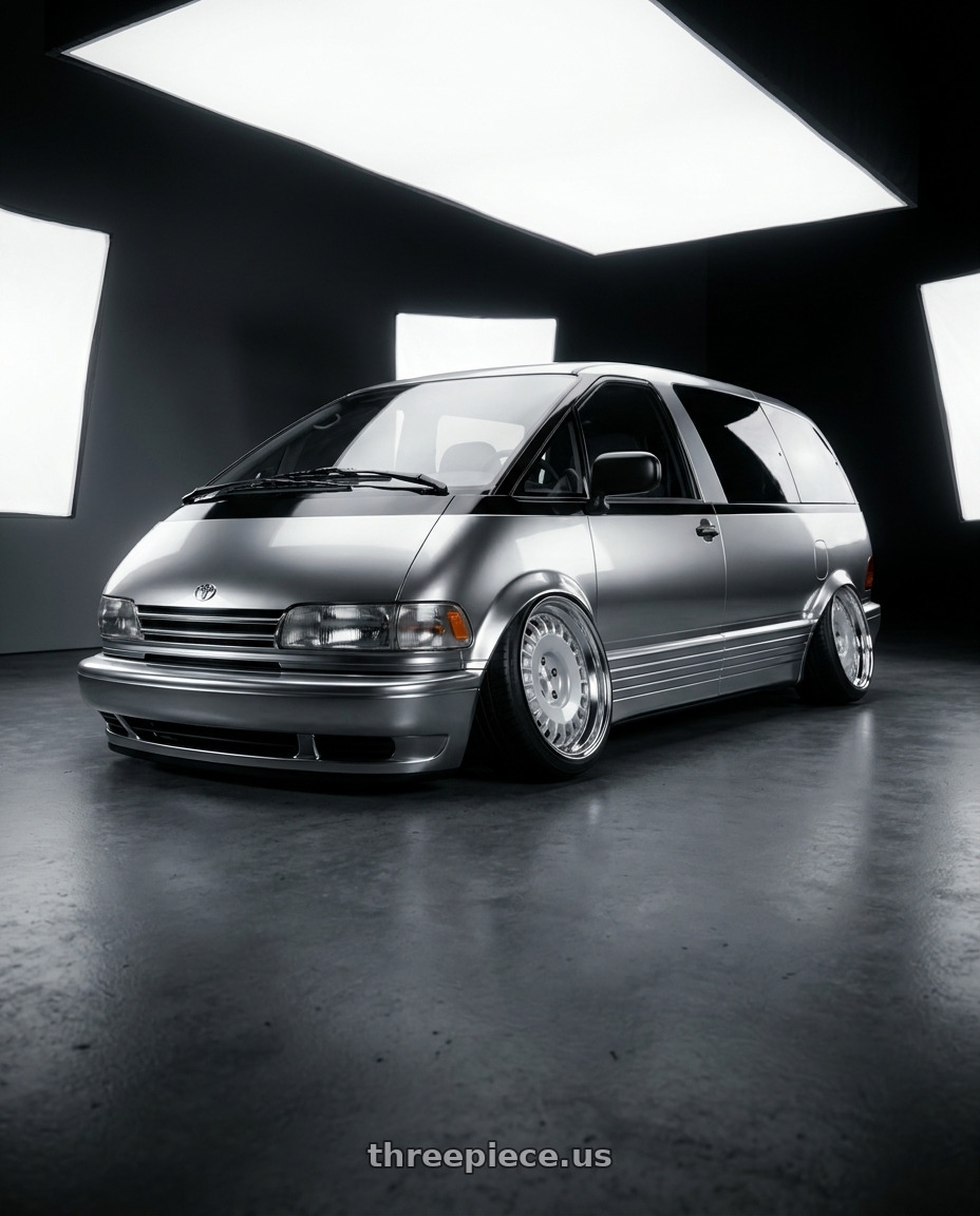 1997 toyota previa,chrome sliver with Rotiform RC205 PMF 5X120 20x10 +40 GLOSS SILVER wheels