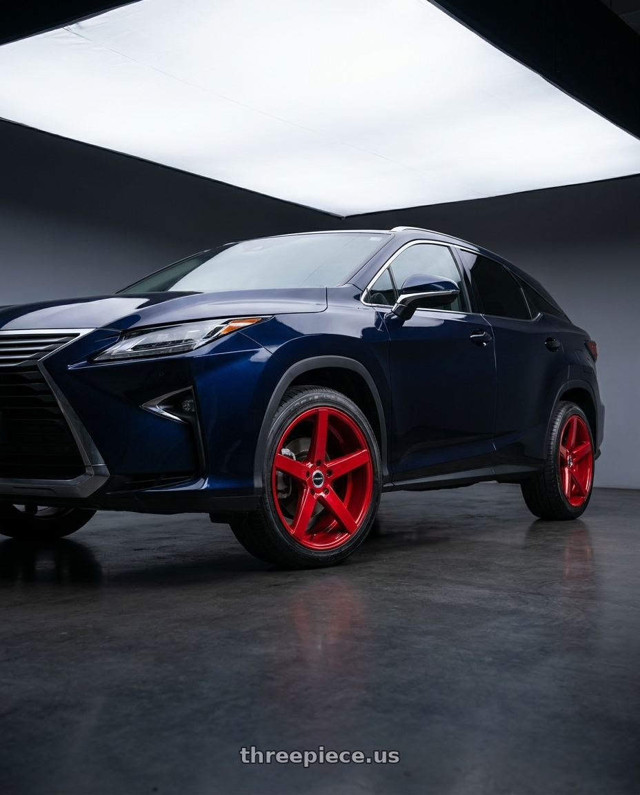 2017 lexus RX350 with Strada Perfetto 5x114.3 20x8.5 +35 Candy Red wheels