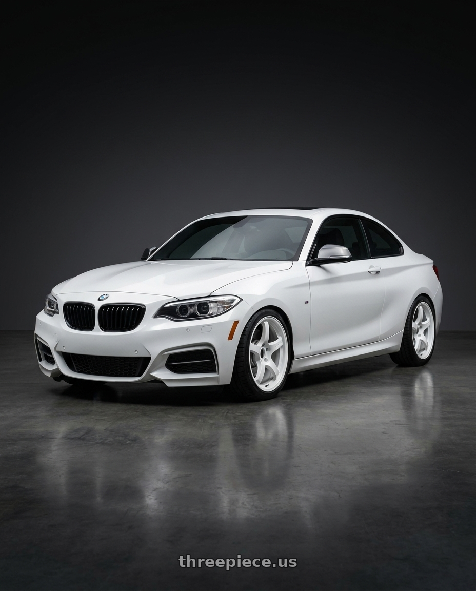 2018 BMW 2 Series F22 with Gram Lights 57CR 5x120 18x9.5+38 Ceramic Pearl wheels