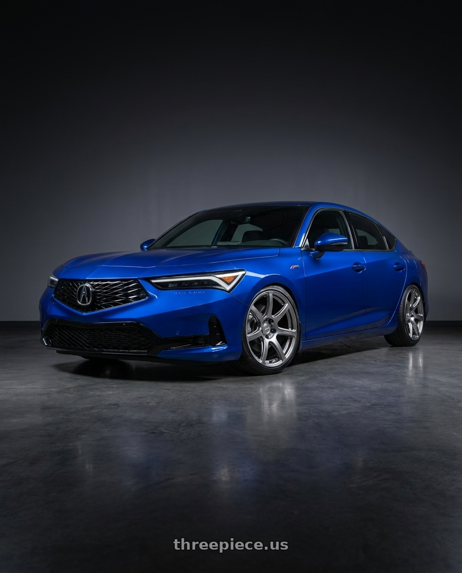 2023 Acura integra aspec with Work Emotion T7r 5x100 18x9.5 +38 Gt Silver wheels