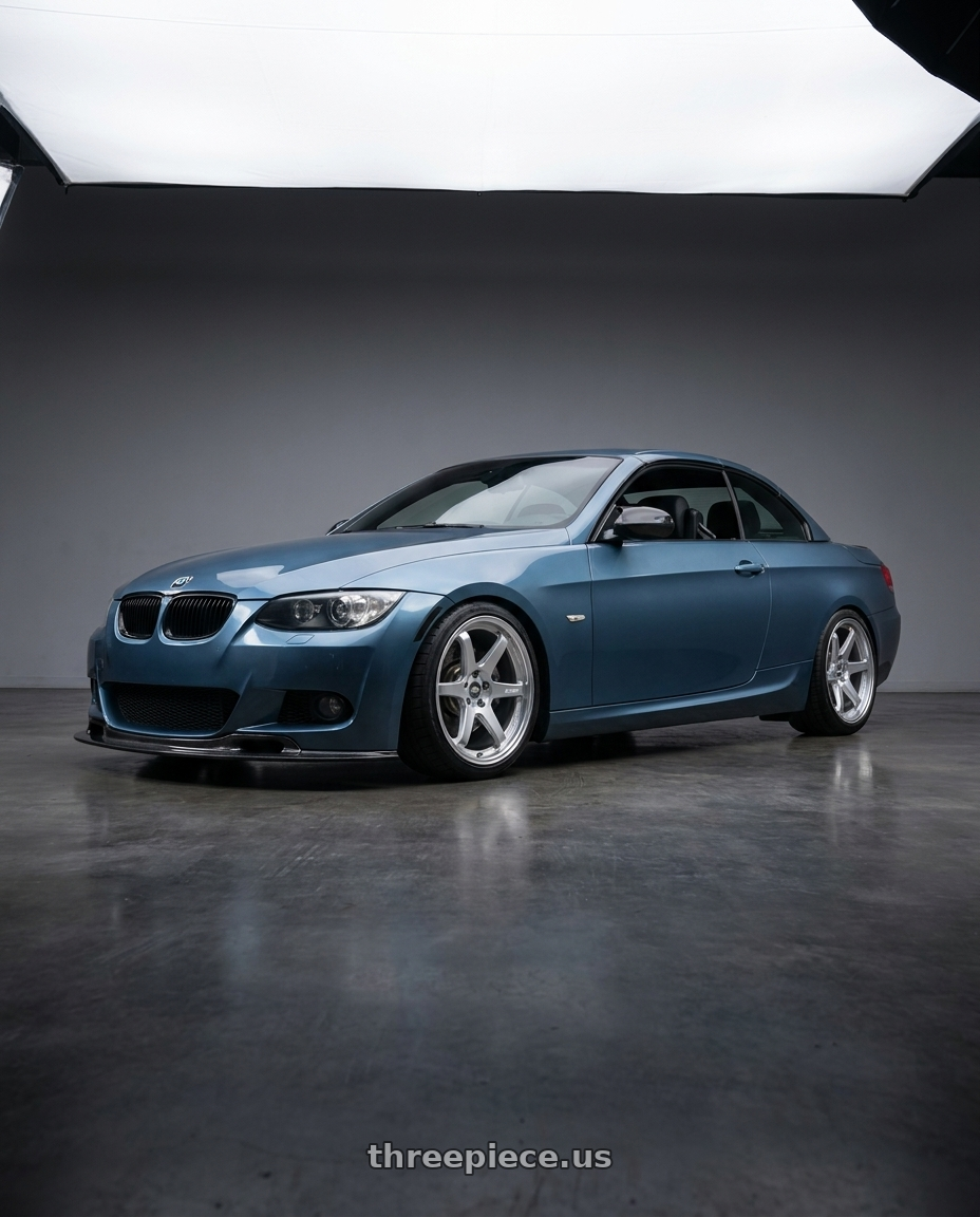 2009 BMW 335i convertible with ESR Wheels APX6 5x120 19x10.5 +22 Hyper Silver wheels