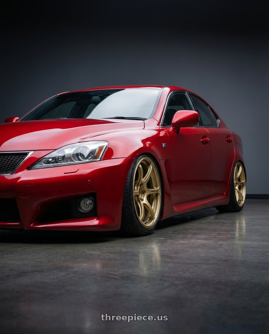 2012 Lexus IS-F with Advan RGIII 5x114.3 19x10.5+15 Gold wheels