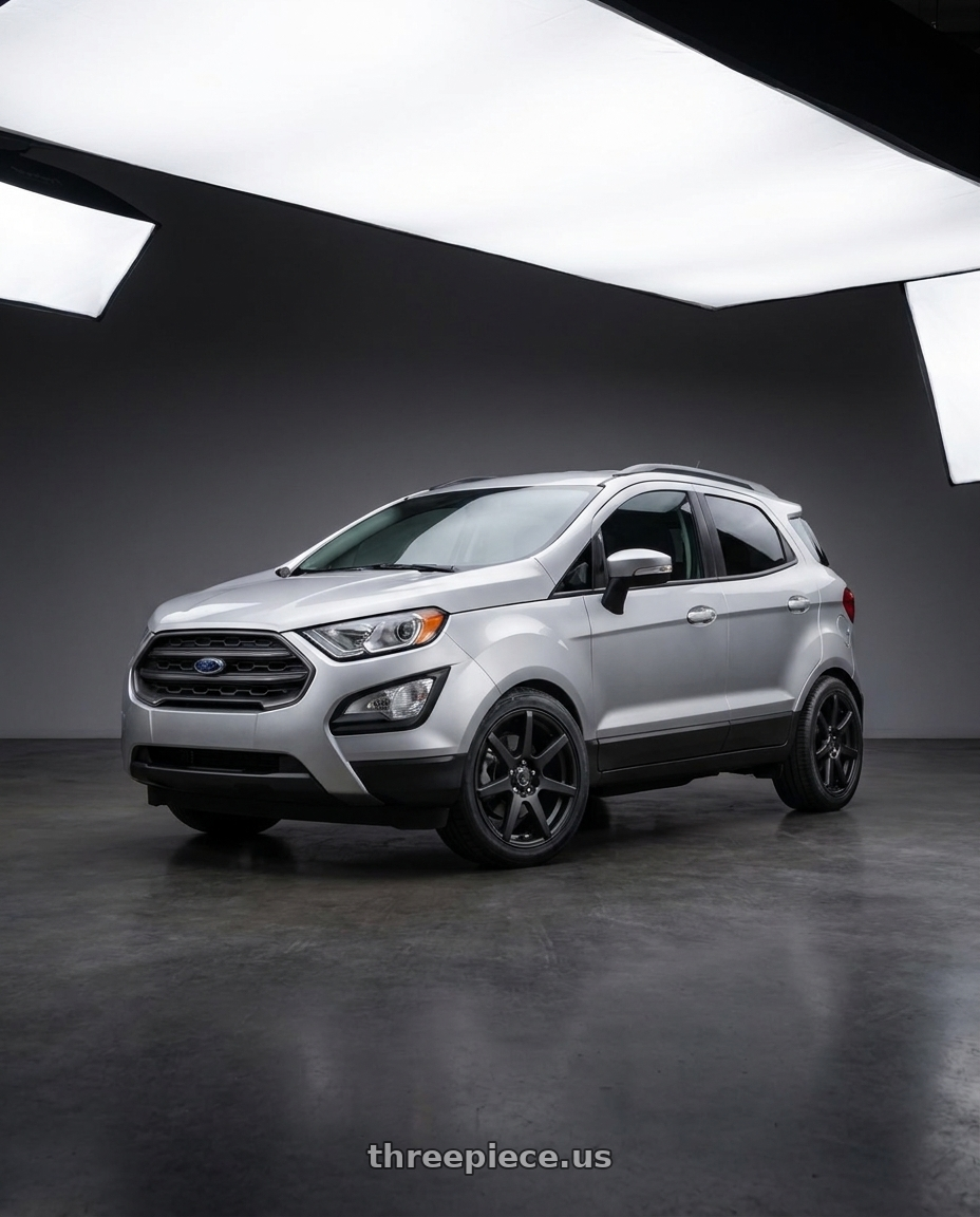 2022 Ford EcoSport with Raceline 131B Evo Black 4X100/4X108 17x7.5 40 Satin Black wheels