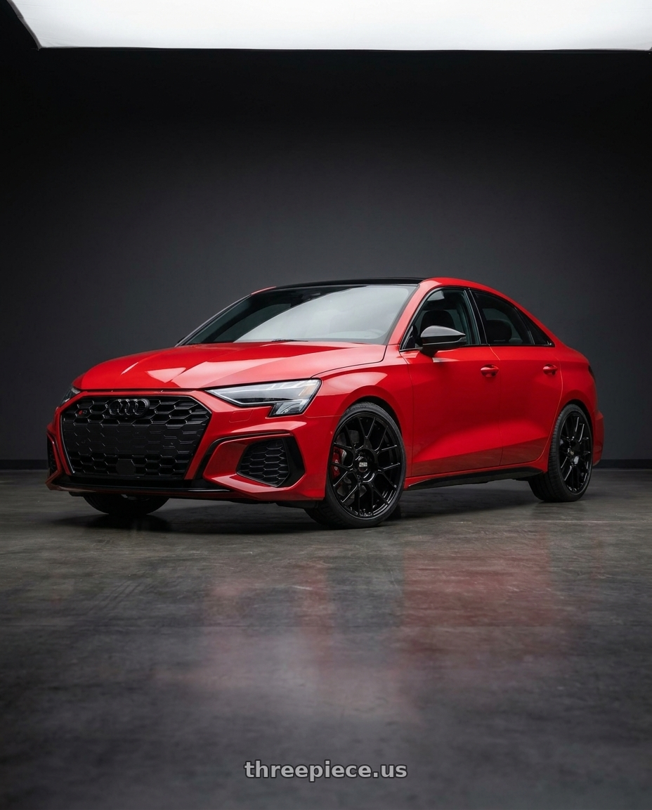 2025 Audi S3 with BBS XR 5x112 18x8.0+44 Gloss Black wheels