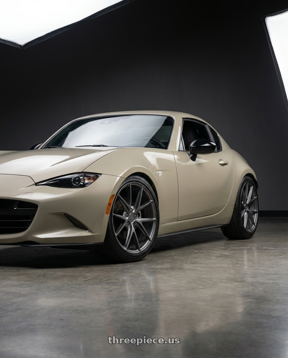 2021 Mazda MX-5 Miata ND with Niche 1PC M116 MISANO 5X114.3 17X8 +40 MATTE GUN METAL wheels