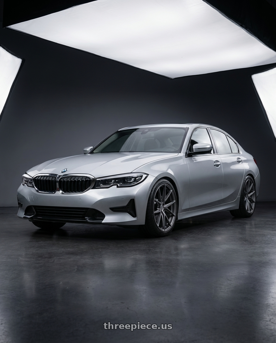 2023 BMW 3 Series G20 with Niche 1PC M116 MISANO 5X112 19X9.5 +50 MATTE GUN METAL wheels