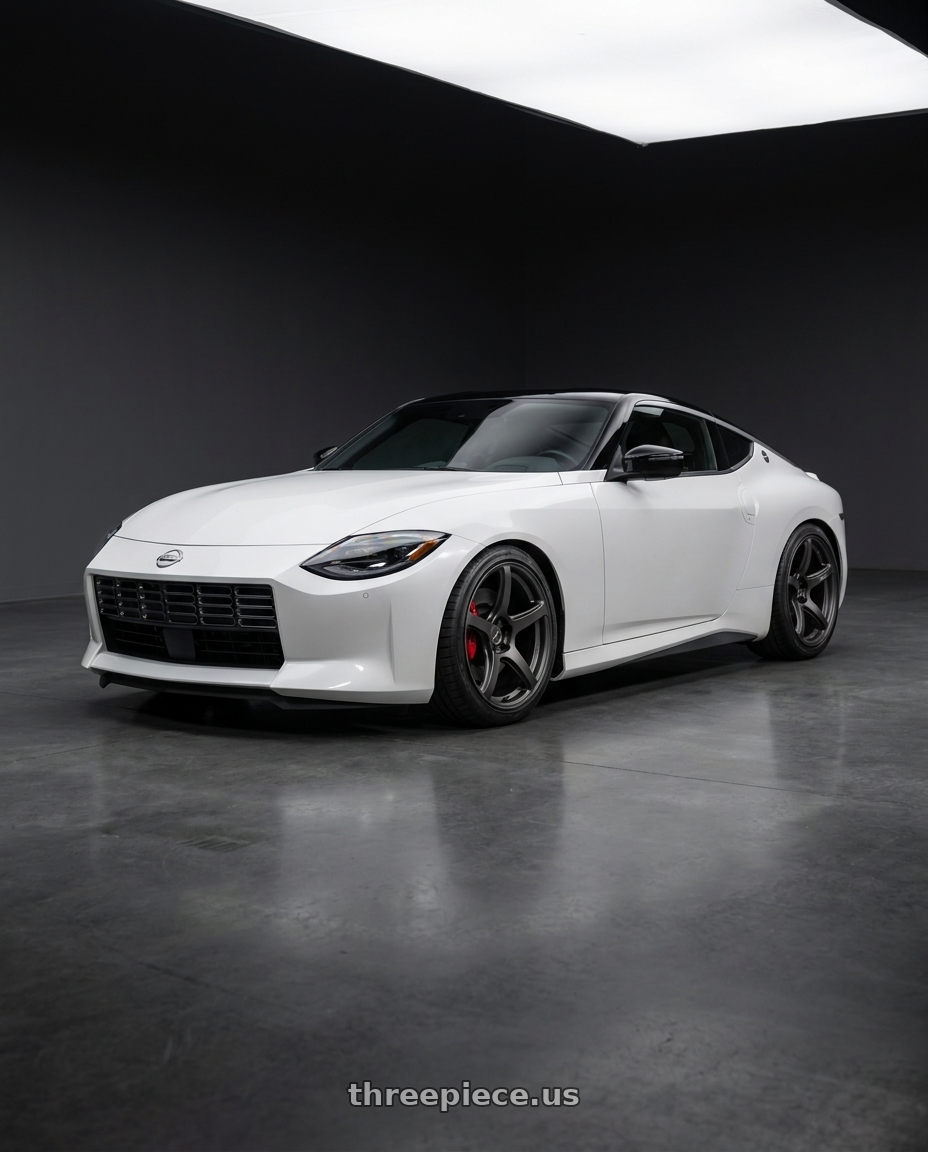 2024 Nissan Z performance with Work Emotion T5r 5x114.3 19x10.5 +15 Matte Graphite wheels