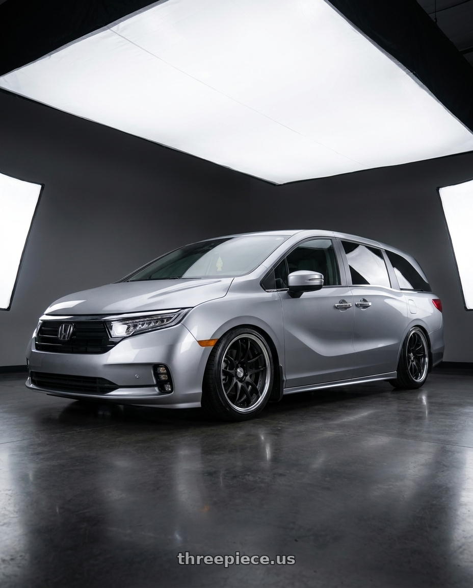 2024 Honda Odyssey with Work Cr 2P 5x120 20x8.5 +45 Matte Black wheels