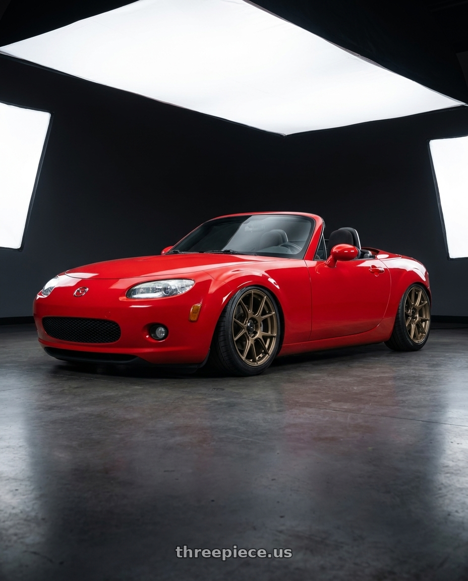 2012 Mazda MX-5 Miata NC with Konig Ampliform 5x114.3 17x9+40 Gloss Bronze wheels