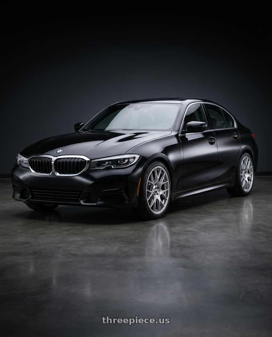 2019 bmw 330i with BBS CH-R 5x130 19x8.5 +51 Brilliant Silver Polished Rim Protector wheels
