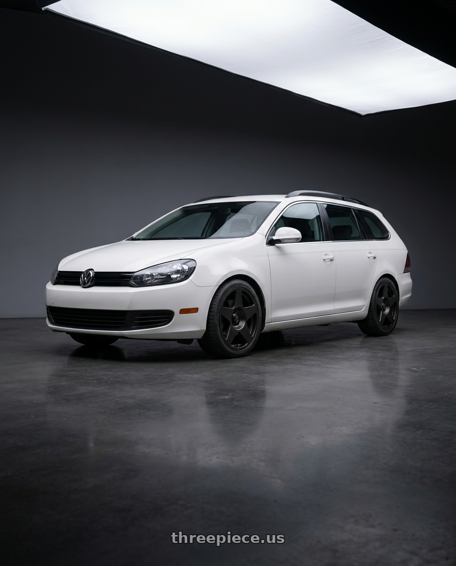 2012 Volkswagen Jetta Sportwagen TDI with fifteen52 TARMAC 5x112 17x7.5 +40 ASPHALT BLACK (SATIN BLACK) wheels