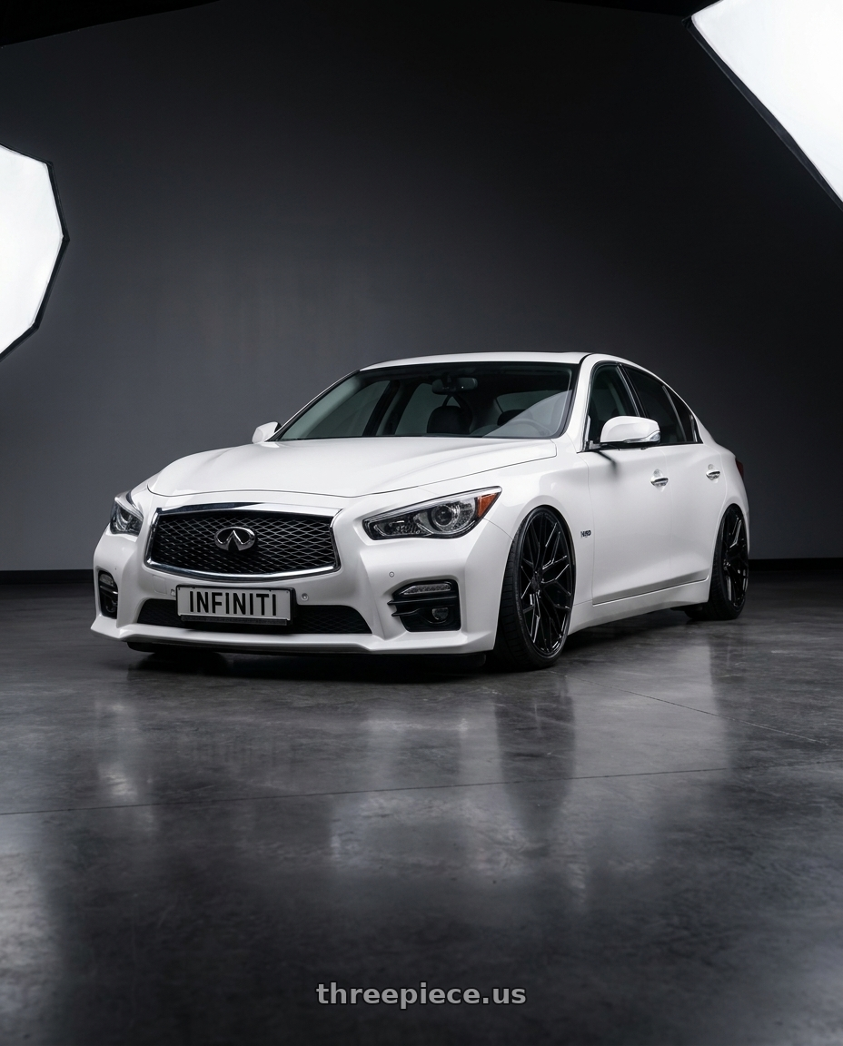 2020 Infiniti Q50 with Avant Garde Wheels M520R 5X114.3 20x10 +35 Gloss Black wheels