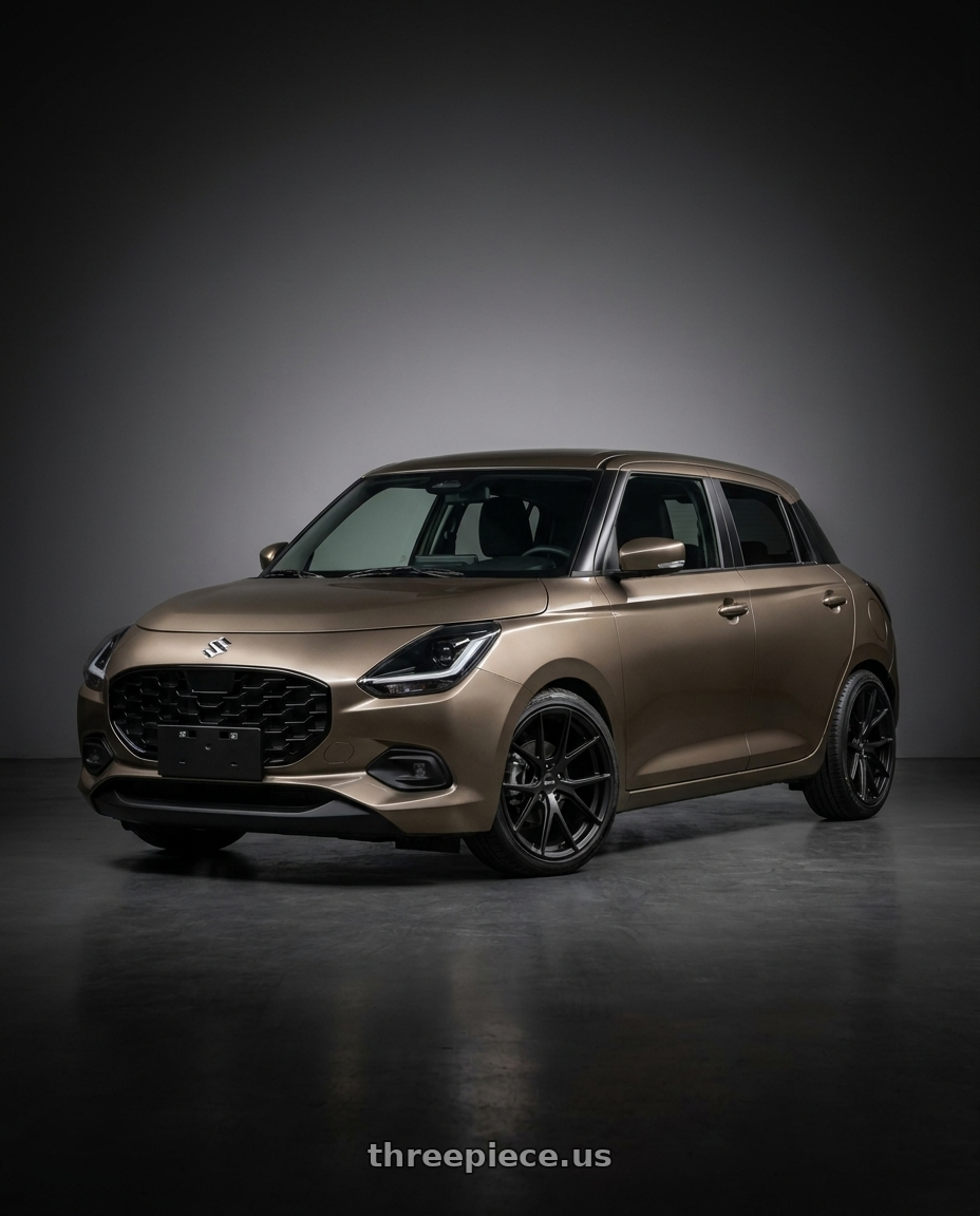 2026 suzuki swift with Bravado 08B Tribute 5X115 18x10 +20 Matte Black wheels