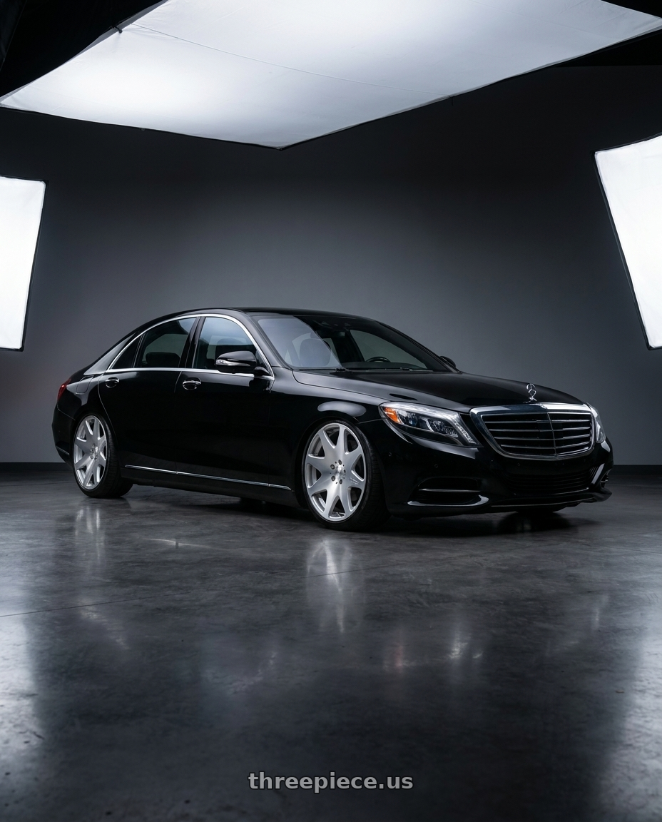 2018 Mercedes s450 with MRR HR3 5x114.3 19x9.5  +40 Silver Machine Face wheels