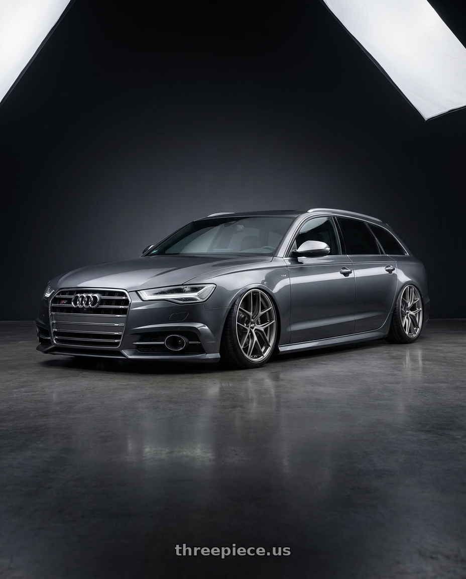 2016 Audi S6 C7 with BBS CC-R 5x112 20x8.0+27 Satin Platinum wheels