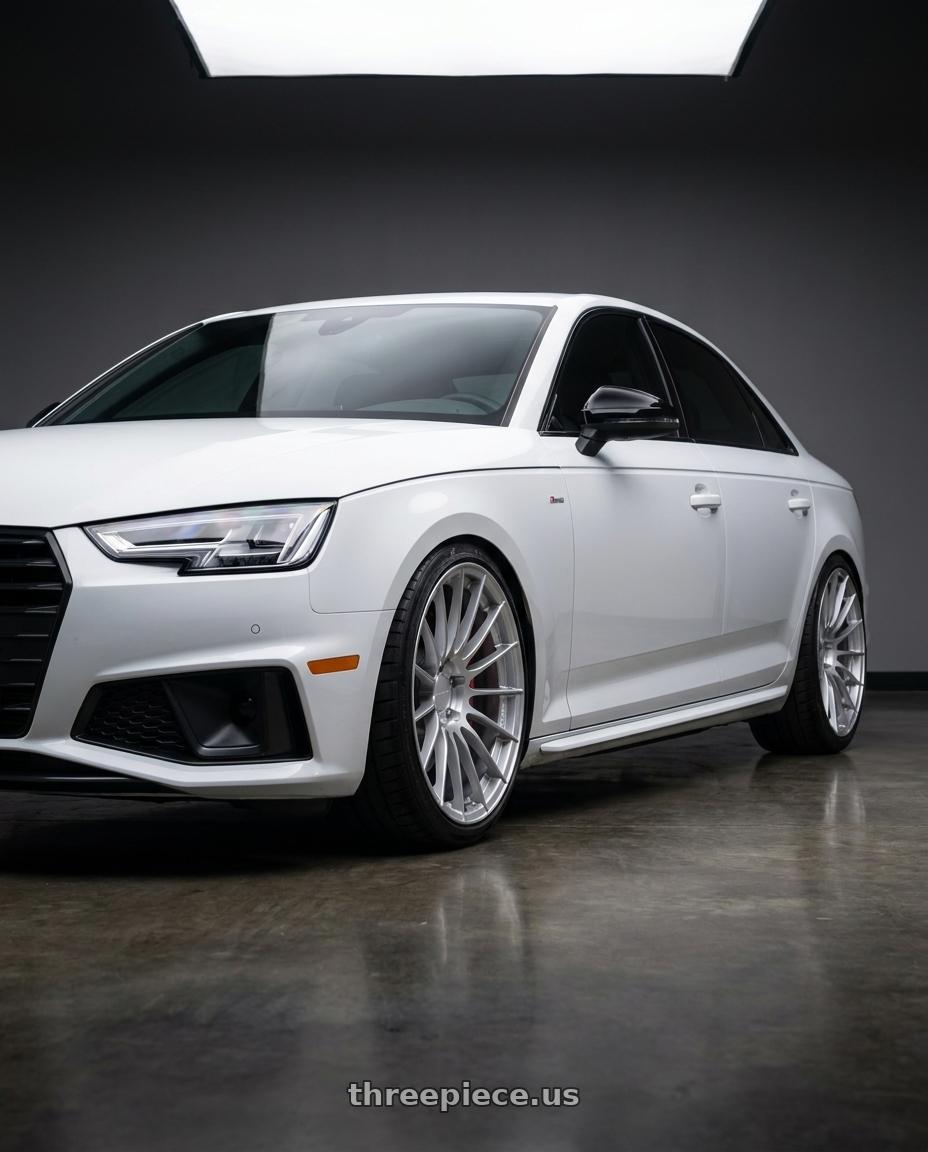 2019 Genesis G70 with Enkei RS05-RR 5x114.3 18x11+16 Sparkle Silver wheels