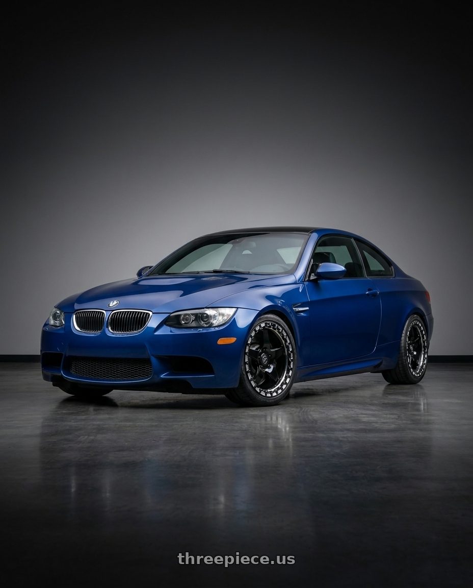 2008 Bmw E92 M3 with Forgestar D5 Beadlock 5x115 18x11 +12 Gloss Black Machined wheels