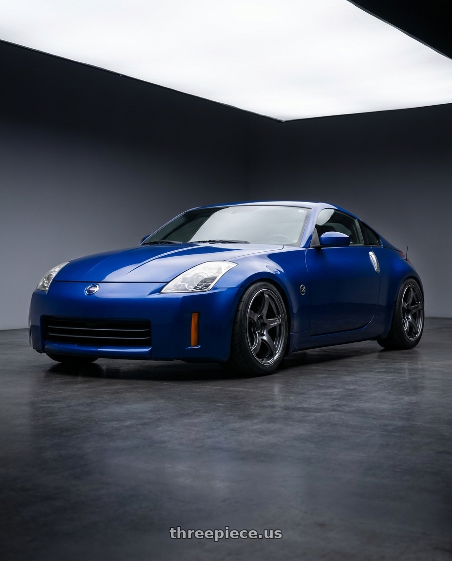 2007 Nissan 350z with Advan Racing TC4 5x114.3 18x10.5 +15 RACING GUNMETALLIC & RING wheels