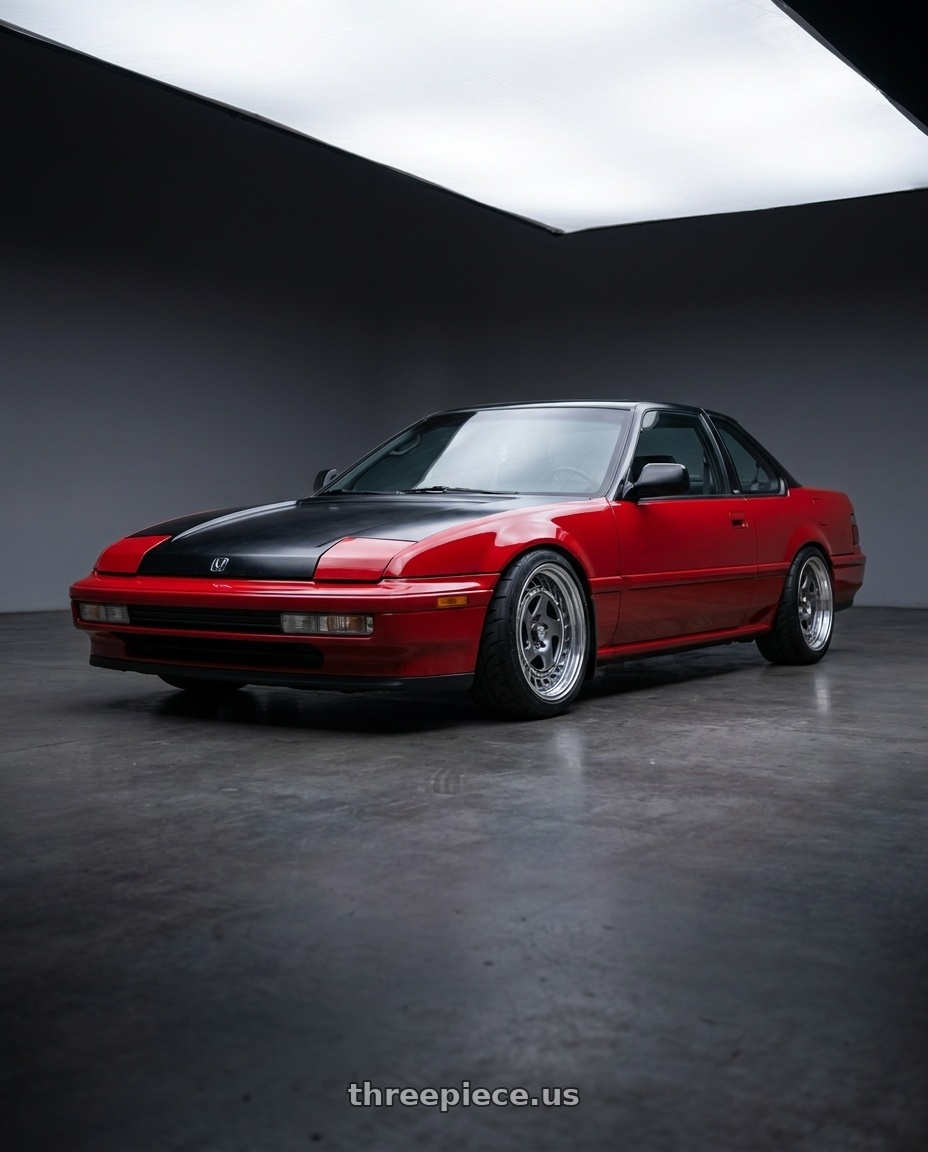 1991 Honda prelude with FORMULA AERO SPOKE 4x100 16X7+26 NR Disk Titan Silver wheels
