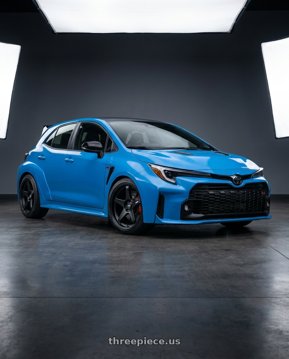 2024 Toyota GR Corolla with ESR Wheels APEX SERIES AP5 5x114.3 18x9.5 +22 Matte Black wheels