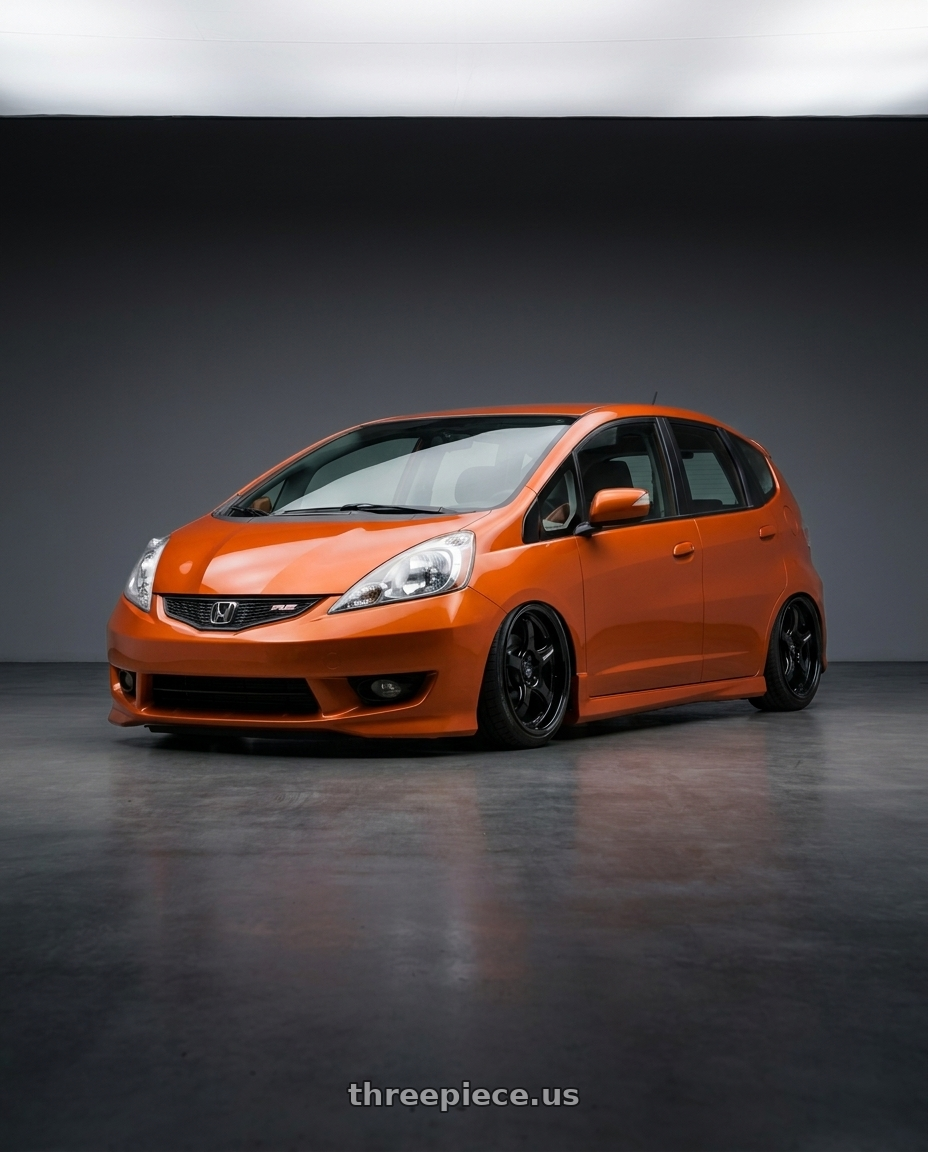 2013 Fit Ge8 Rs with WedsSport RN-05M 5x112 19x10.0+40 Gloss Black wheels