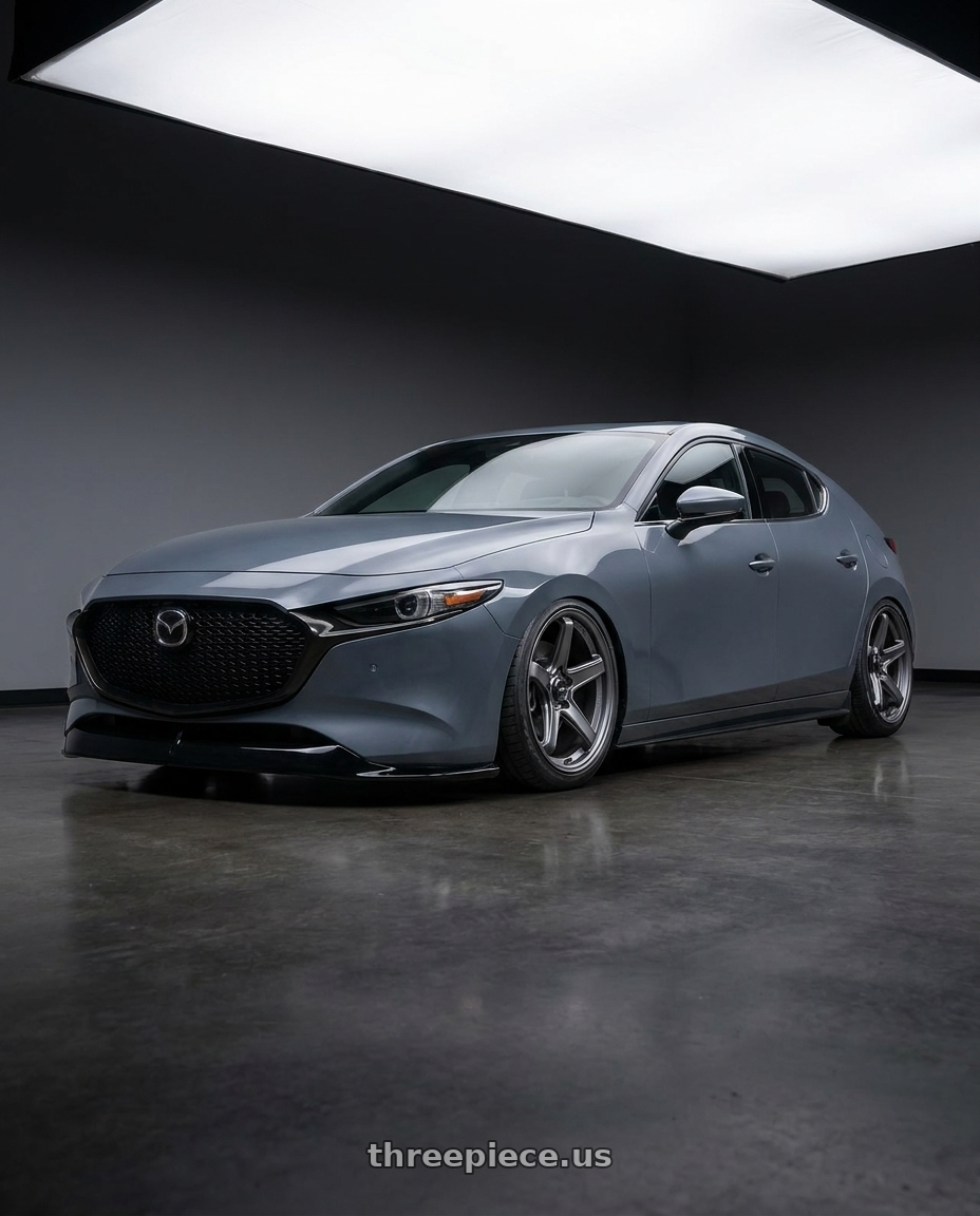 2023 Mazda Mazda3 Turbo with Konig Neoform 5X114.3 18x9.5+25 Matte Grey wheels
