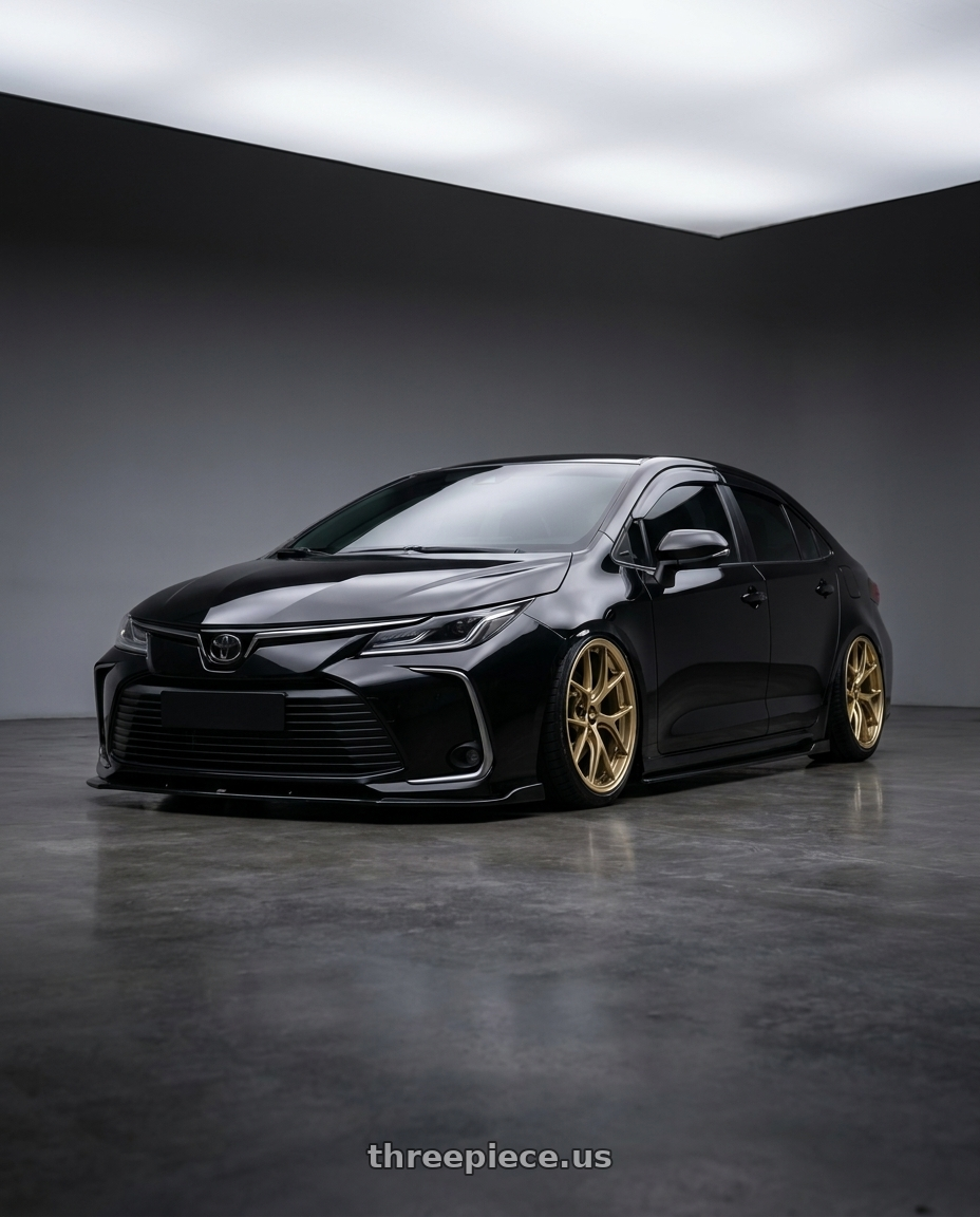 2024 toyota corolla altis with BBS RI-D 5x108 19x10.5 +35 Diamond Gold wheels