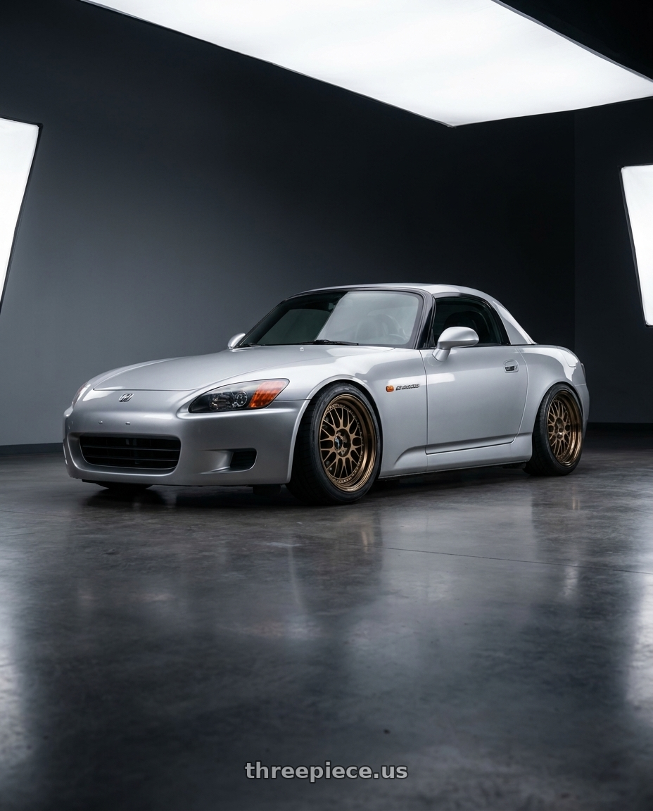 2000 Honda S2000 with Volk Racing 21A 5x114.3 18X8.5+34  Bronze wheels