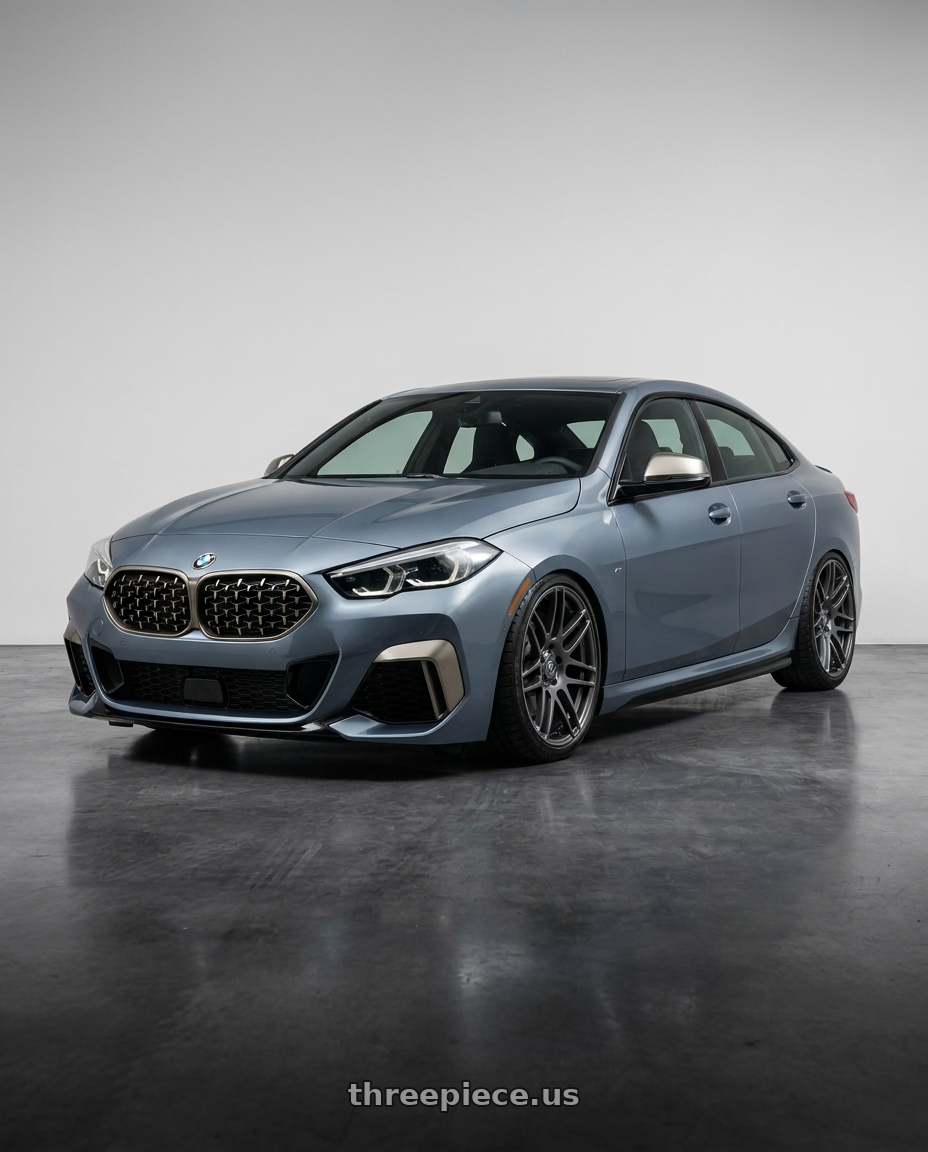 2021 Bmw m235i xdrive storm bay metallic with Forgestar F14 5x120 20x10.5 +40 Gloss Anthracite wheels