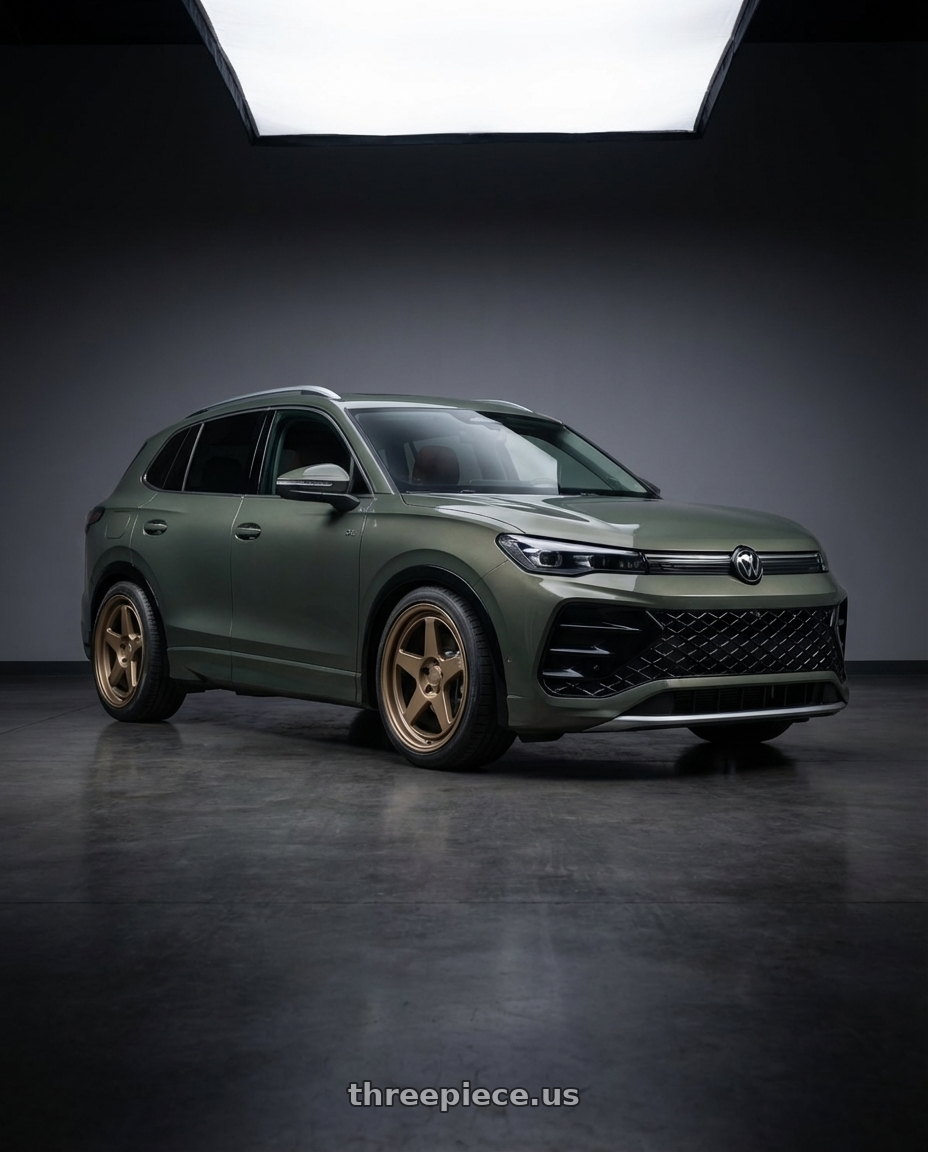 2016 VW Tiguan turbo with Kansei K12B KNP 5X100 18x9 12 Bronze wheels