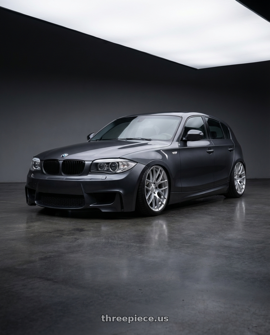 2012 BMW 1 Series E82 with Avant Garde Wheels M359 5X120 19x9 +18 Hyper Silver wheels